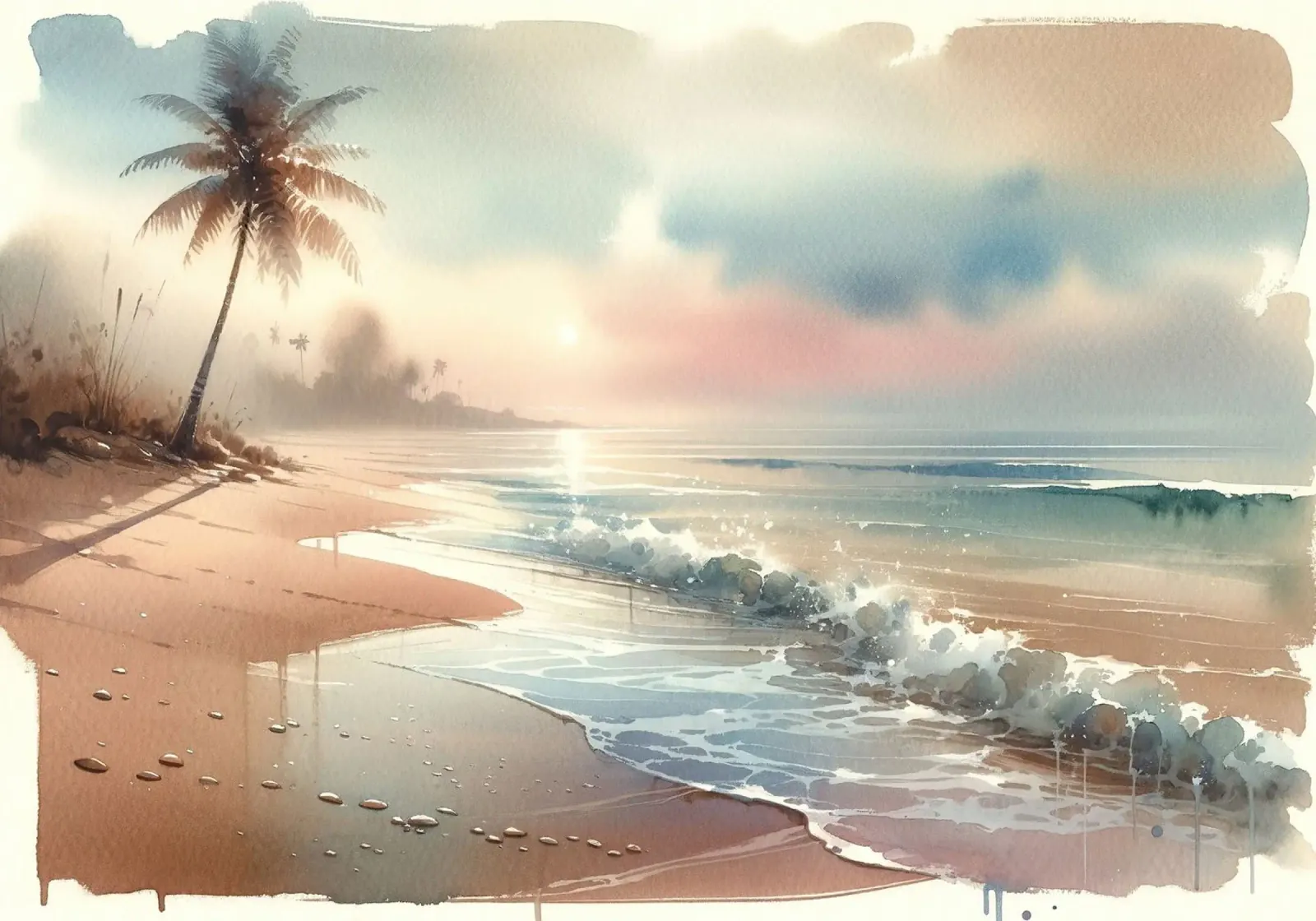 Alba calma sulla spiaggia tropicale plexiglass da Chromatic Fusion Studio
