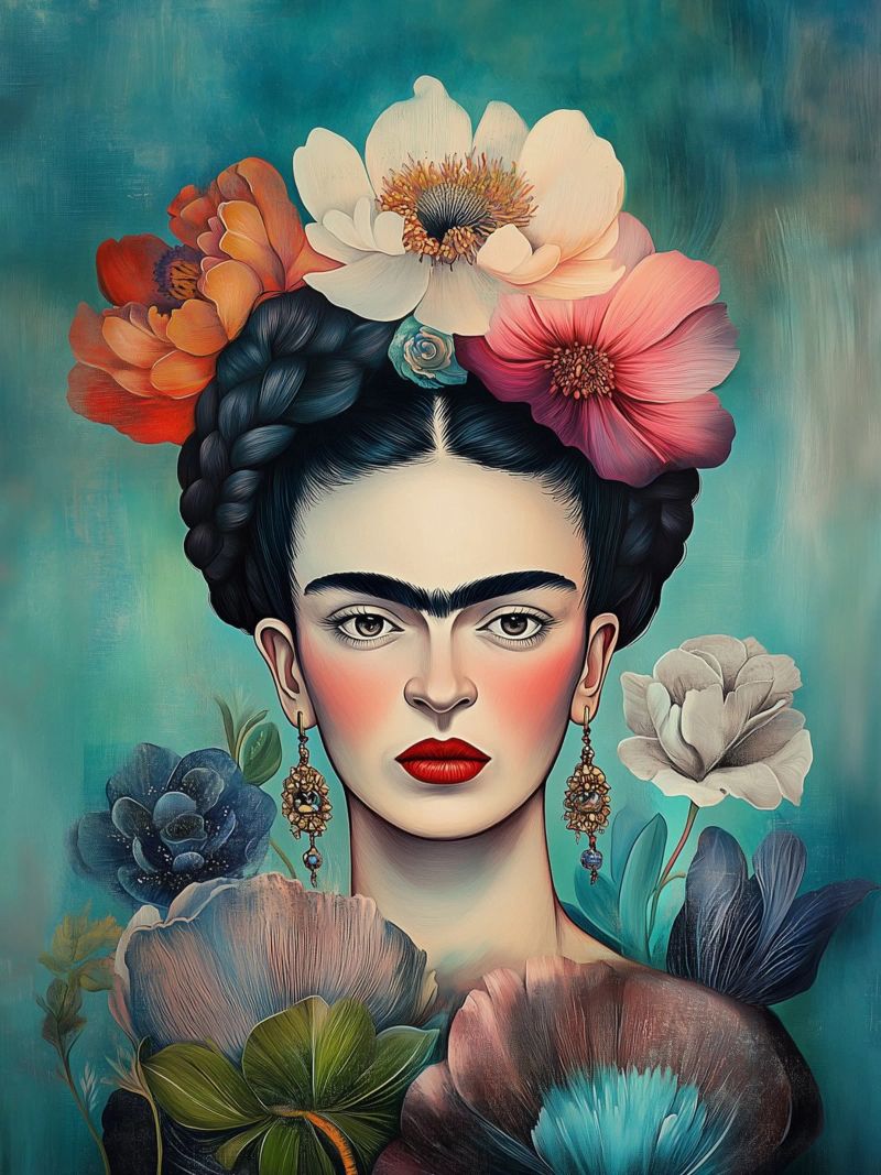 Frida, Ausdruck der Kreativität Poster von Carinaprint