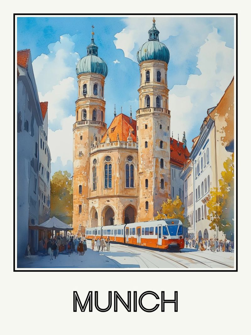 München Poster von Frame the World