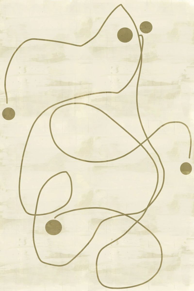 Neutral Lines and Dots 1 Leinwand von Casa Cartissi