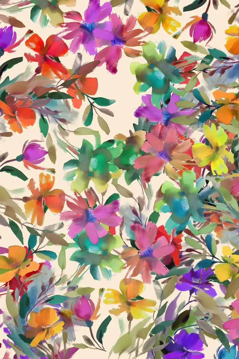Multi Coloured Floral carta hahnemühle da Casa Cartissi