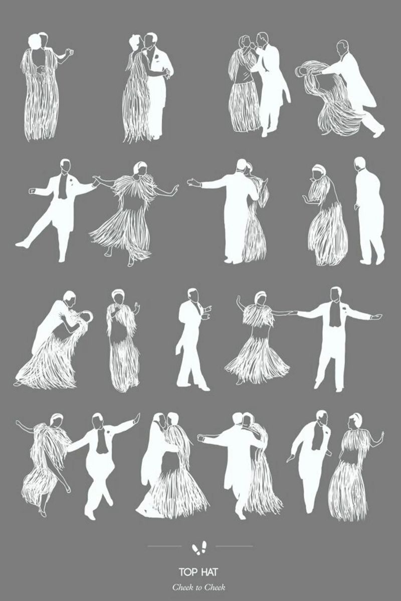 Top Hat - Cheek to Cheek poster da Niege Borges