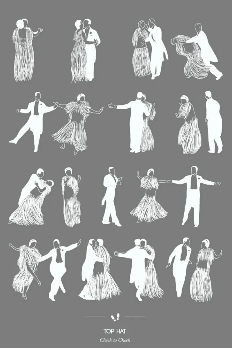 Top Hat - Cheek to Cheek metacrilato de Niege Borges