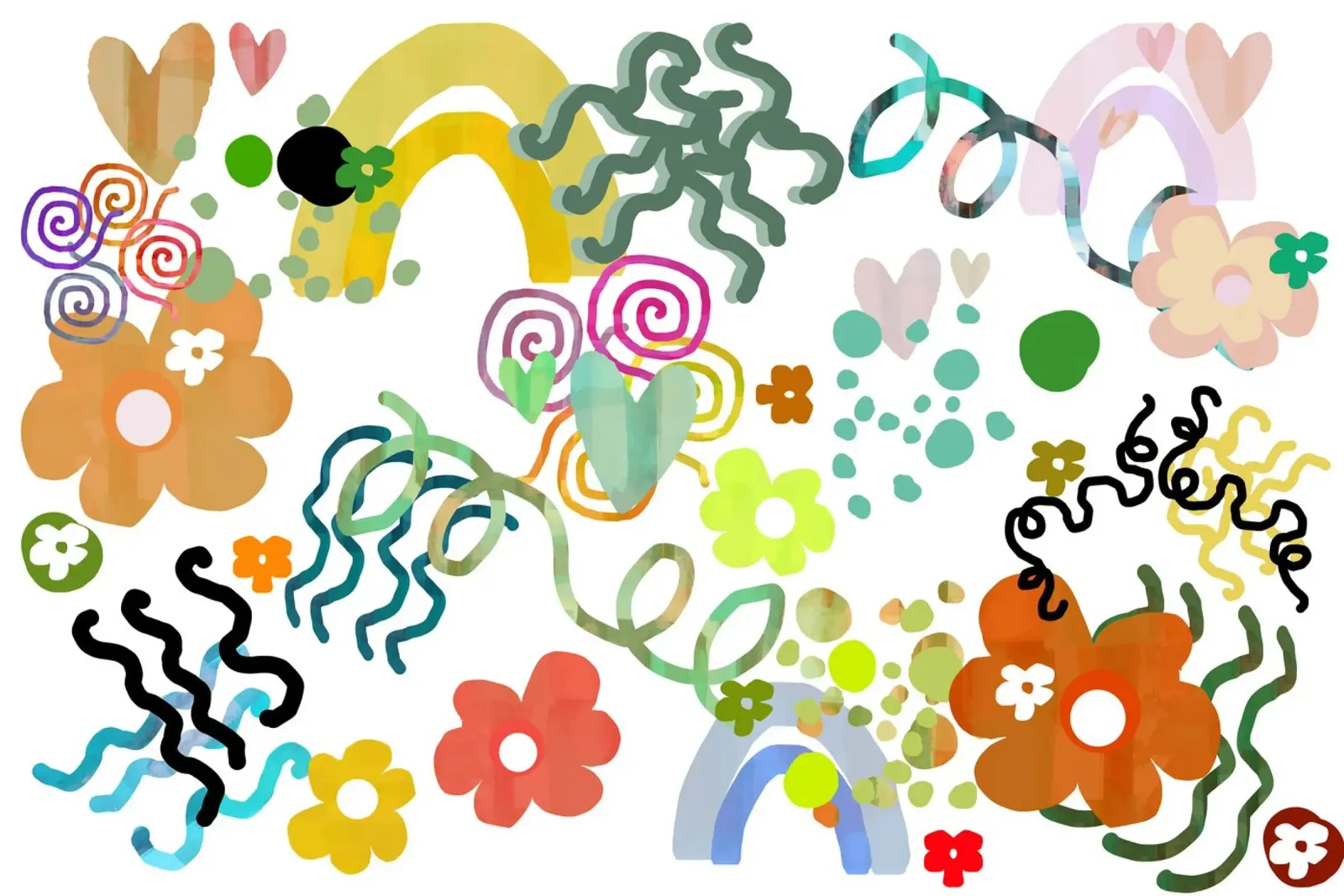 I fiori amano gli arcobaleni poster con telaio in plastica da Casa Cartissi