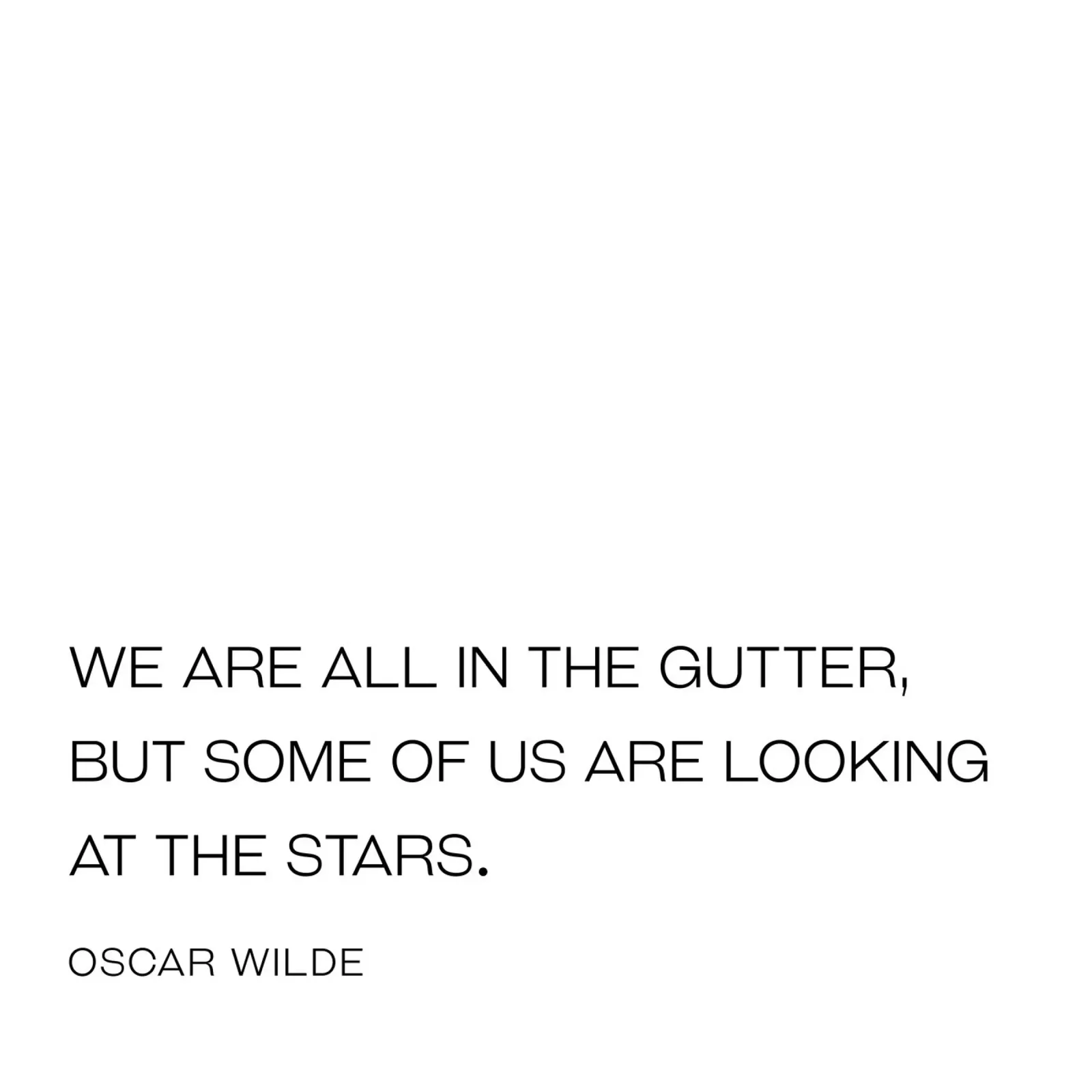 Looking at the stars quote poster with aluminum frame by Paigaam Studio