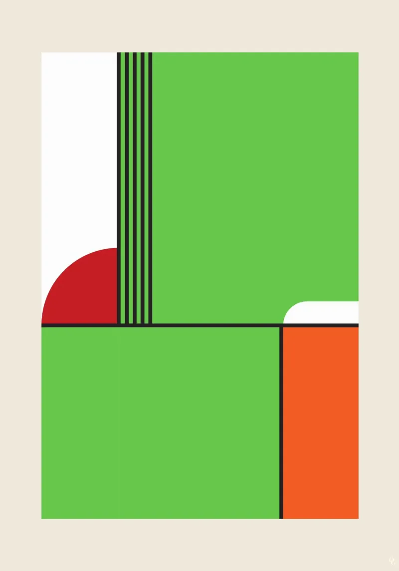 Minimalistisches Poster von Yoshi Acryl-Glas von OkleoStudio