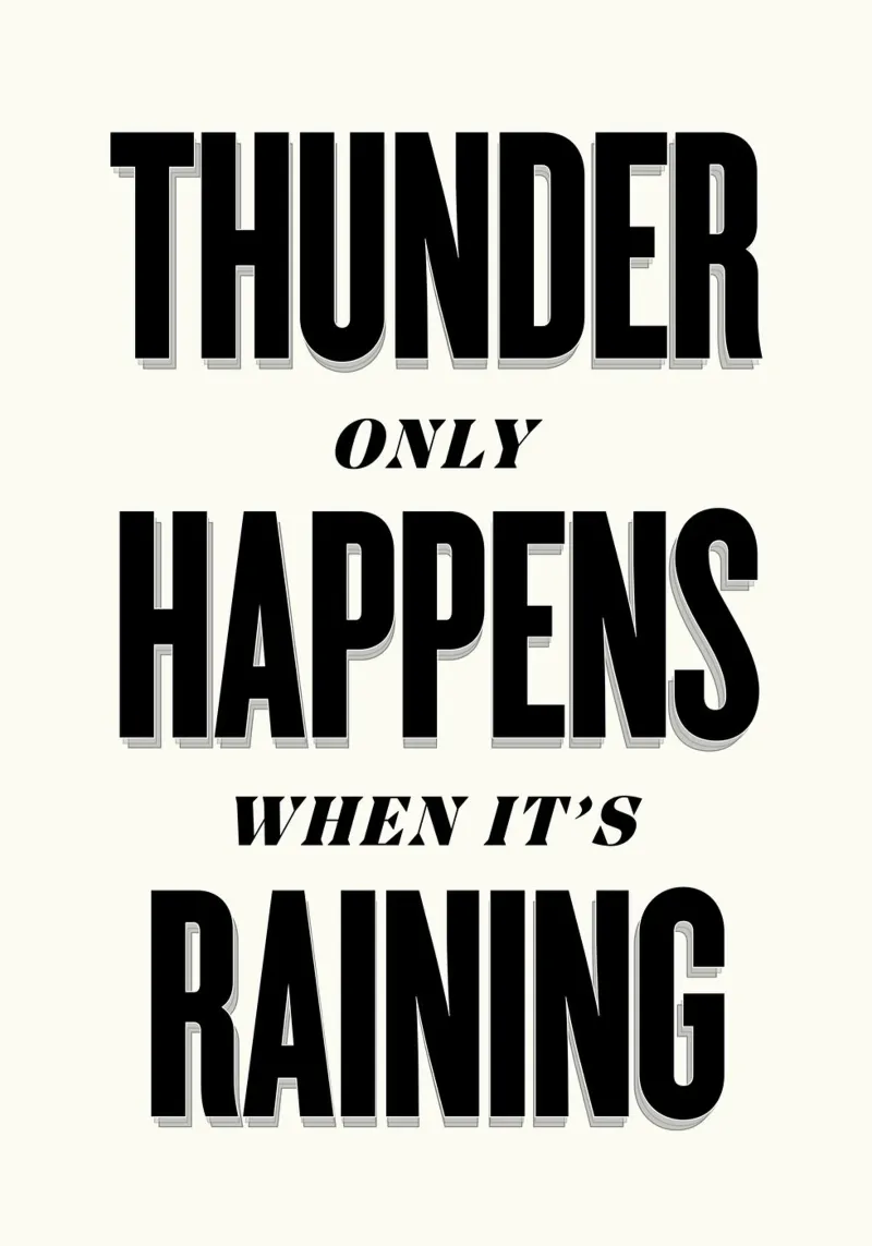 Thunder Only Happens When It's Raining Leinwand von Lolly & Roobs