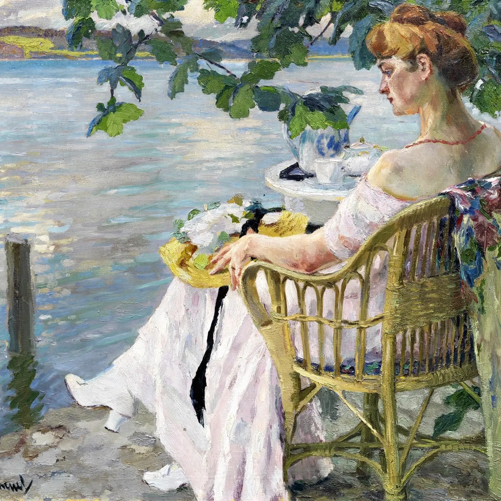 Edward Cucuel - Summer evening poster with aluminum frame by ARTOTHEK