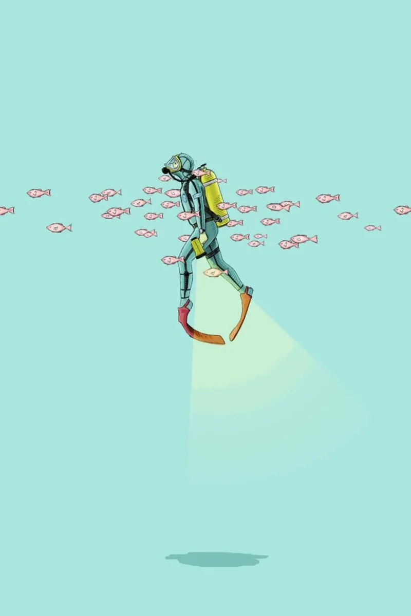 Float Under the Sea alluminio dibond da Jason Ratliff