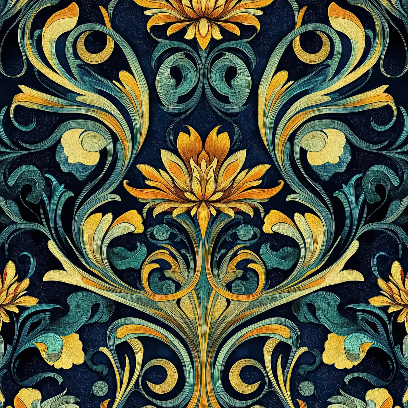 Art Nouveau - Linee e forme poetiche pellicola backlit da Artful Bloom