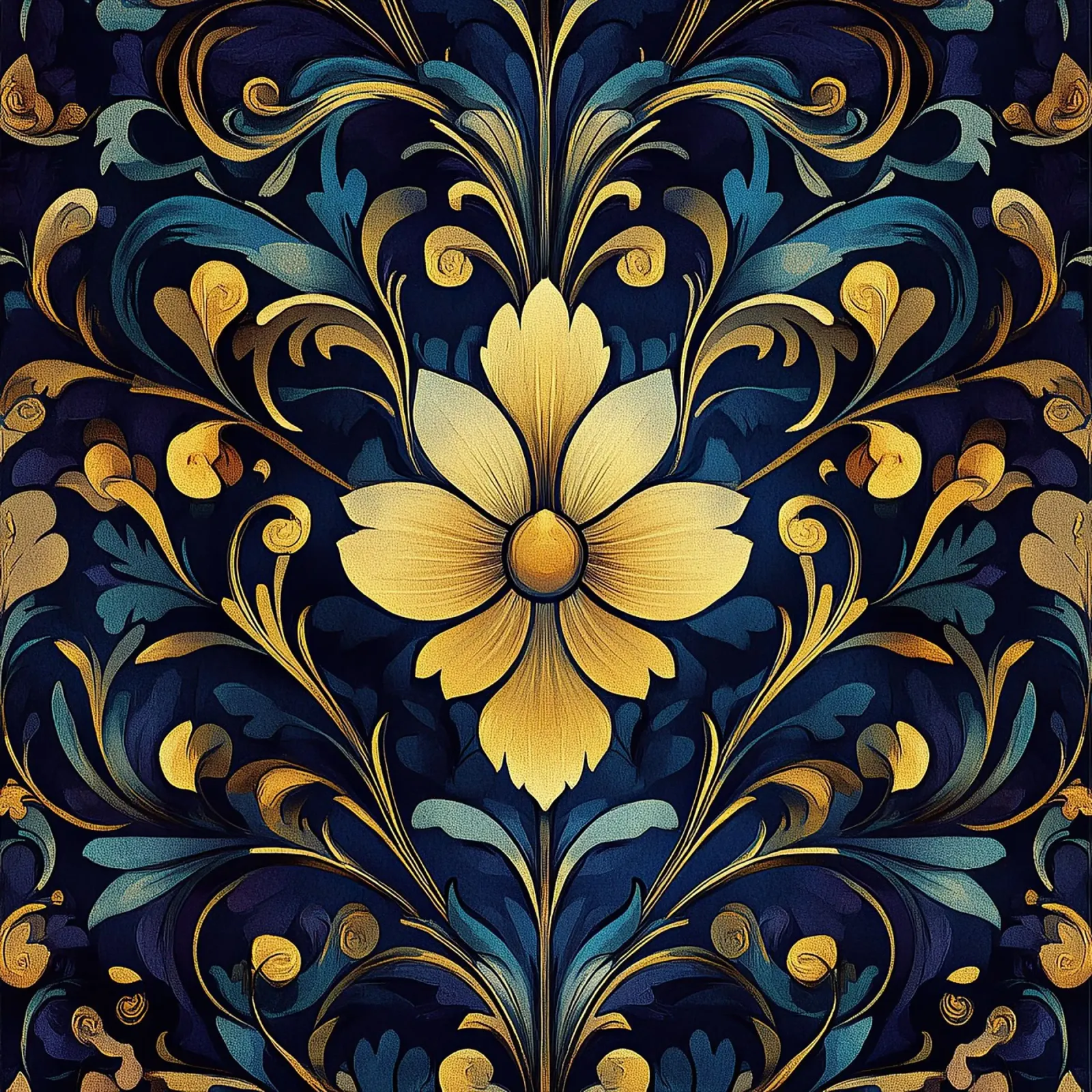 Art nouveau - Fiori in armonia senza tempo pellicola backlit da Artful Bloom