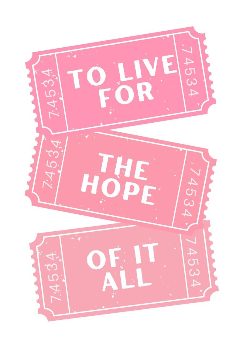 Vivere per la speranza di tutto questo canzone di Taylor Swift pellicola backlit da pdigitalprints