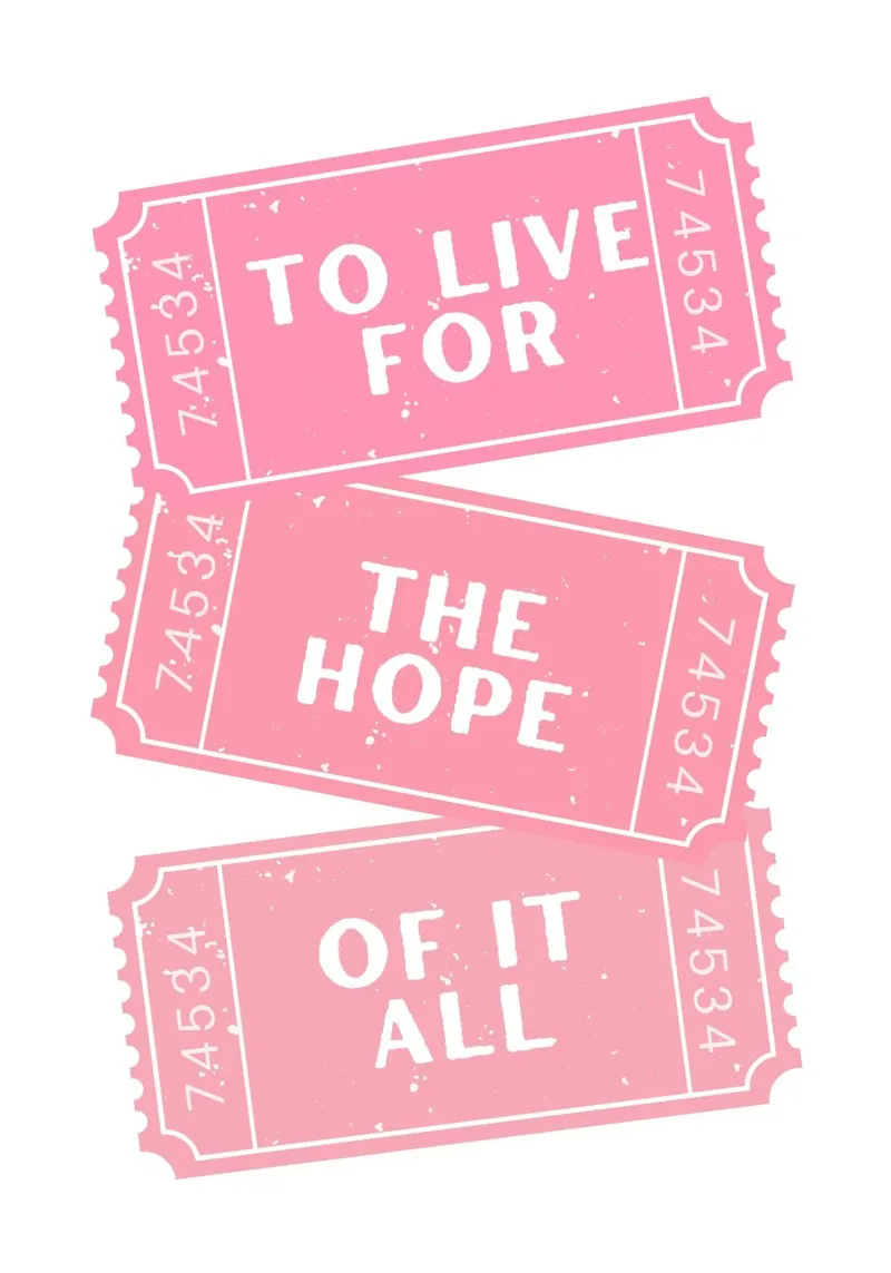 Om te leven voor de hoop van dit alles Taylor swift lied backlit folie van pdigitalprints