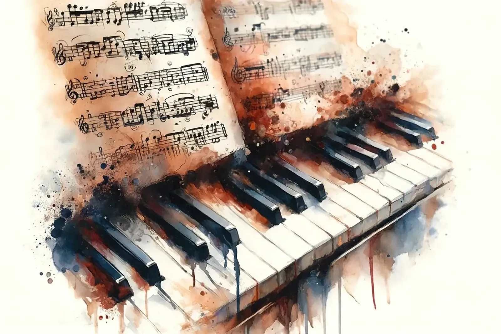 Melodic Harmony Captured in Artistic Strokes canvas by Chromatic Fusion Studio
