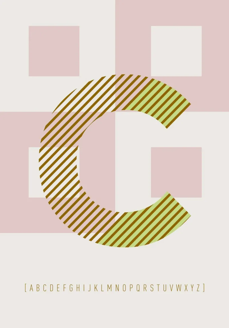 C Typeface Alphabet poster da lazydaypaper