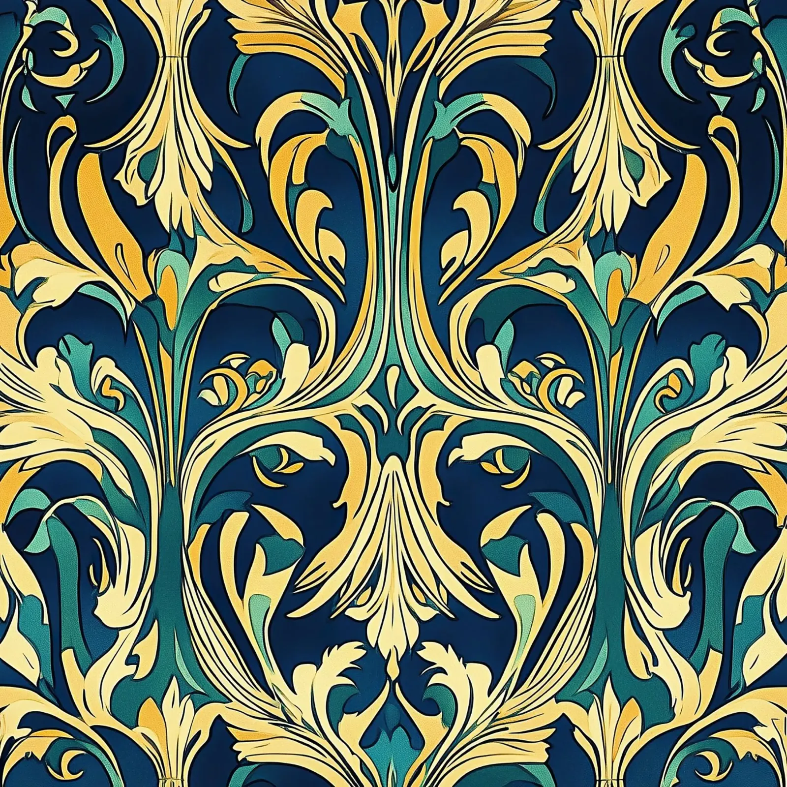 Art nouveau - pure esthetiek canvas van Artful Bloom