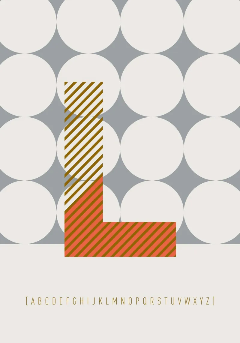 L Typeface Alphabet carta hahnemühle da lazydaypaper