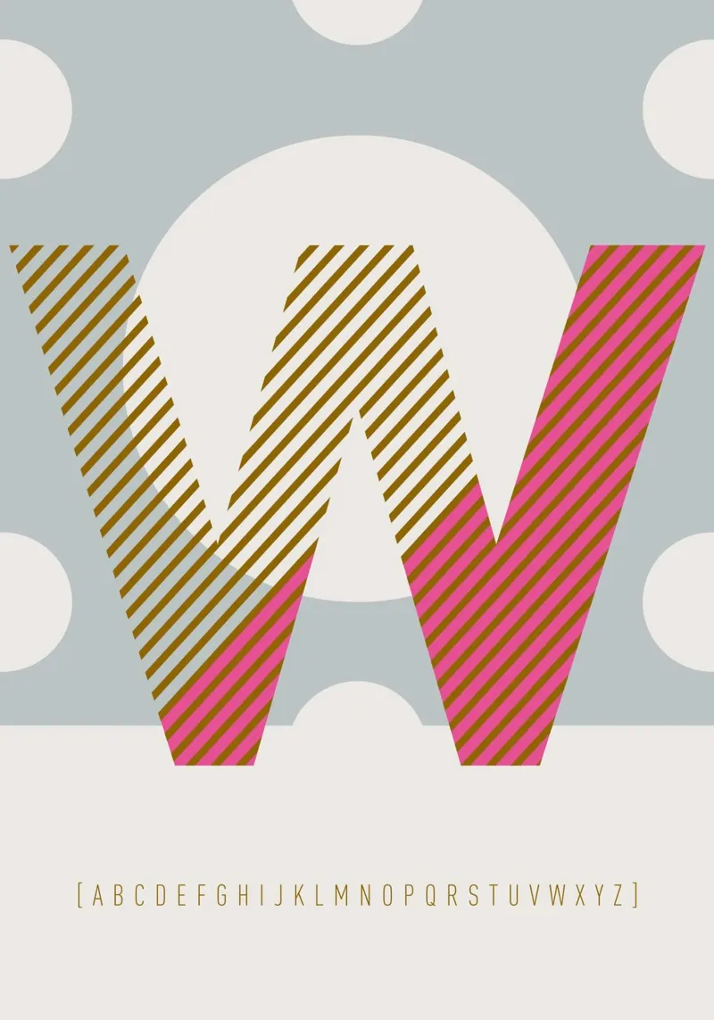 W Typeface Alphabet carta hahnemühle da lazydaypaper