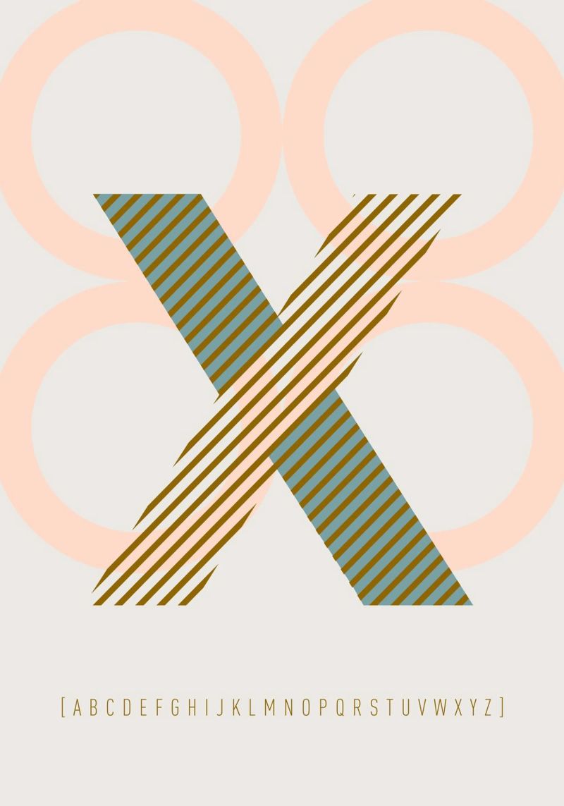 X Typeface Alphabet carta hahnemühle da lazydaypaper