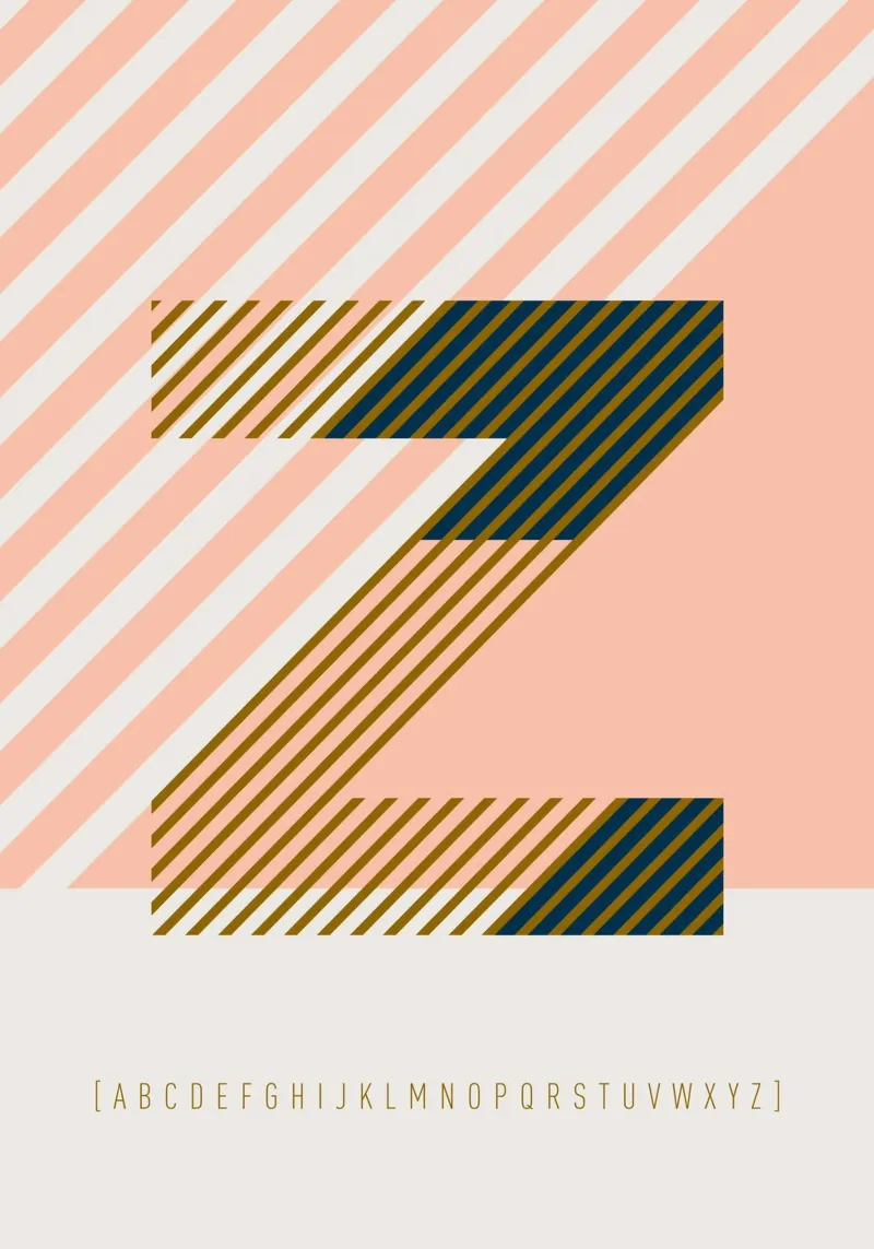 Z Typeface Alphabet carta hahnemühle da lazydaypaper