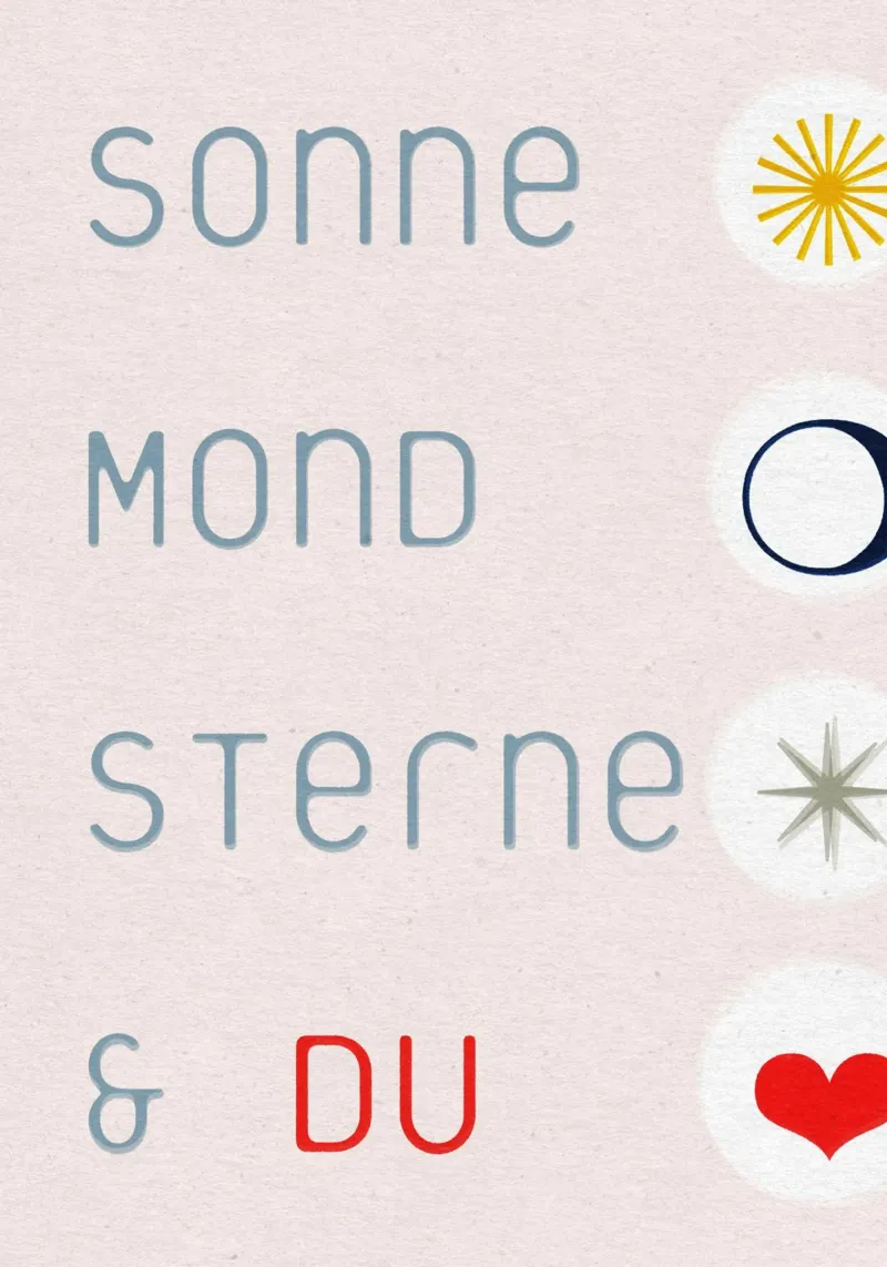 Sonne, Mond, Sterne & Du poster da lazydaypaper