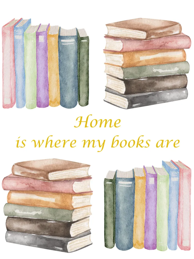 "Home is where my books are" pellicola backlit da FABOArt