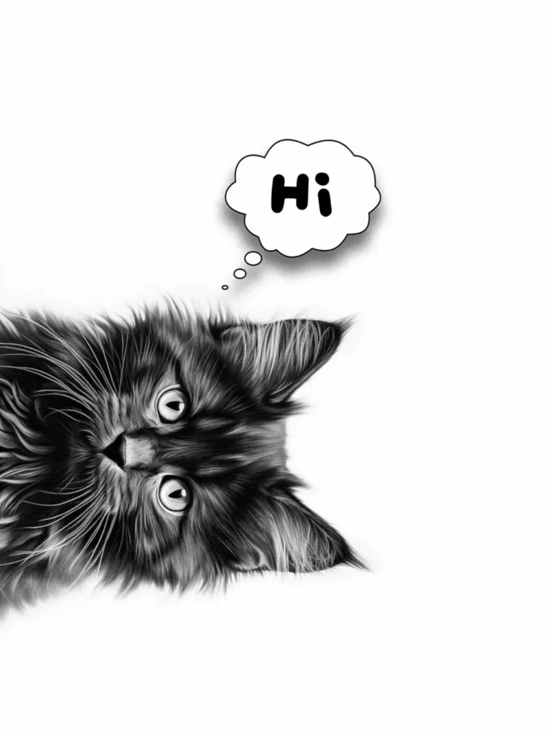 Un simpatico gattino dice "ciao" pellicola backlit da Carinaprint