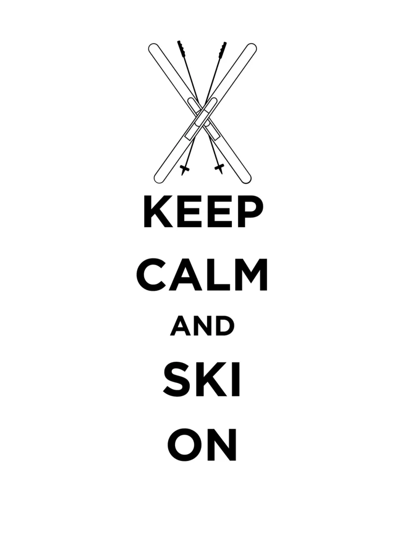 KEEP CALM AND SKI ON pellicola backlit da FABOArt