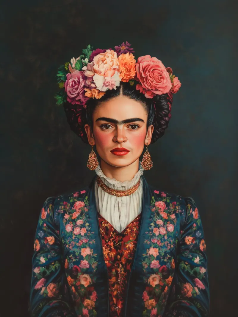 Frida Mexicaanse elegantie canvas van Carinaprint